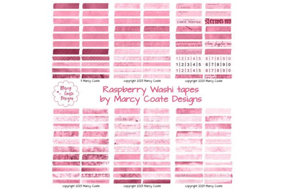 Download Raspberry Digital Washi Tape Printable - Premium Resources