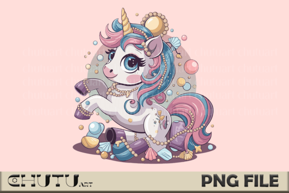 Download Cute Unicorn PNG - Ocean Princess Design - Unicorn Collection