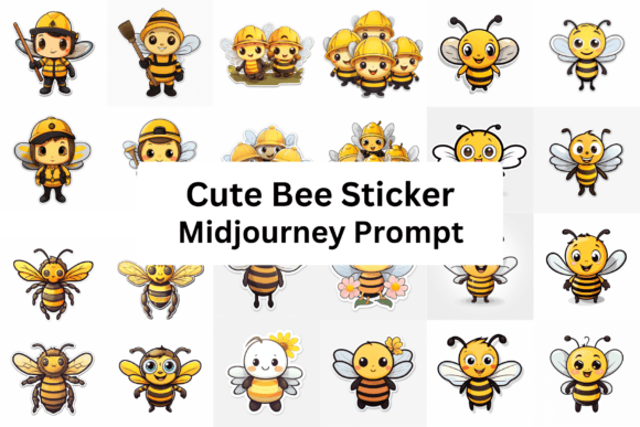 Download Ai Prompt for Cute Bee Sticker - Premium Bundle