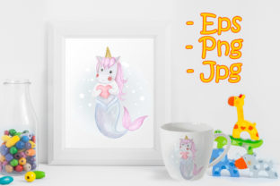Download Cute Unicorn Mermaid Illustration - Unicorn Collection