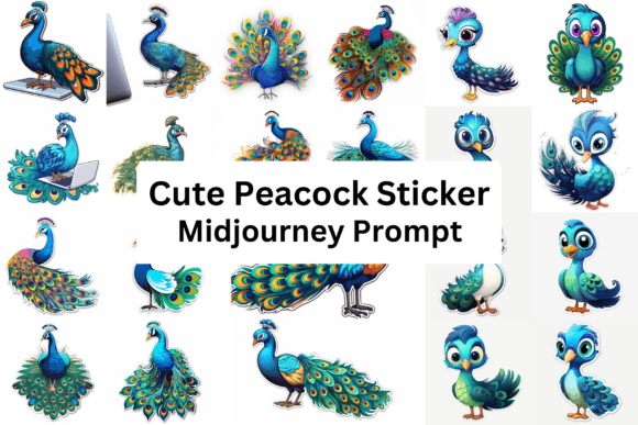 Download Ai Prompt for Cute Peacock Sticker - Premium Bundle